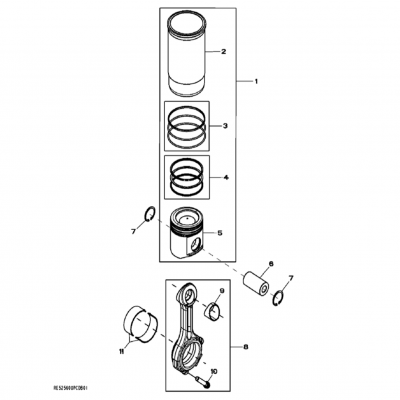 Group 48: Piston and Connecting Rod, continued  第48組：活塞和連桿，&ldquo;GM93289,&rdquo;&ldquo;GM93285,&rdquo;&ldquo;GM91650,&rdquo;&ldquo;GM85414,&rdquo;&ldquo;GM85412,&a